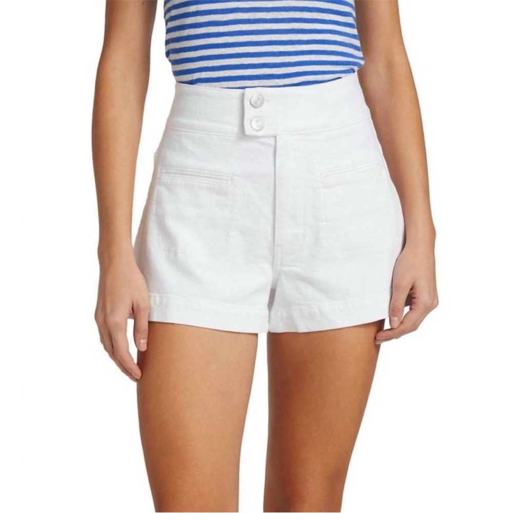 Frame Denim White High-Waist Shorts size 29